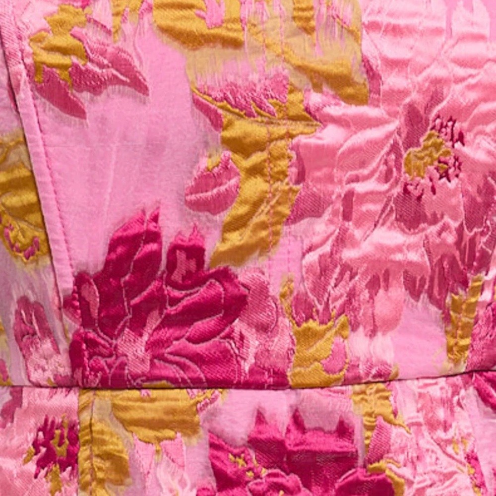 Showpo. Strapless Pink Floral Mini Dress - Picture 6 of 9